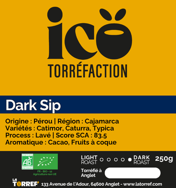 Sachet 250g Dark Sip Pérou — Icö Torréfaction