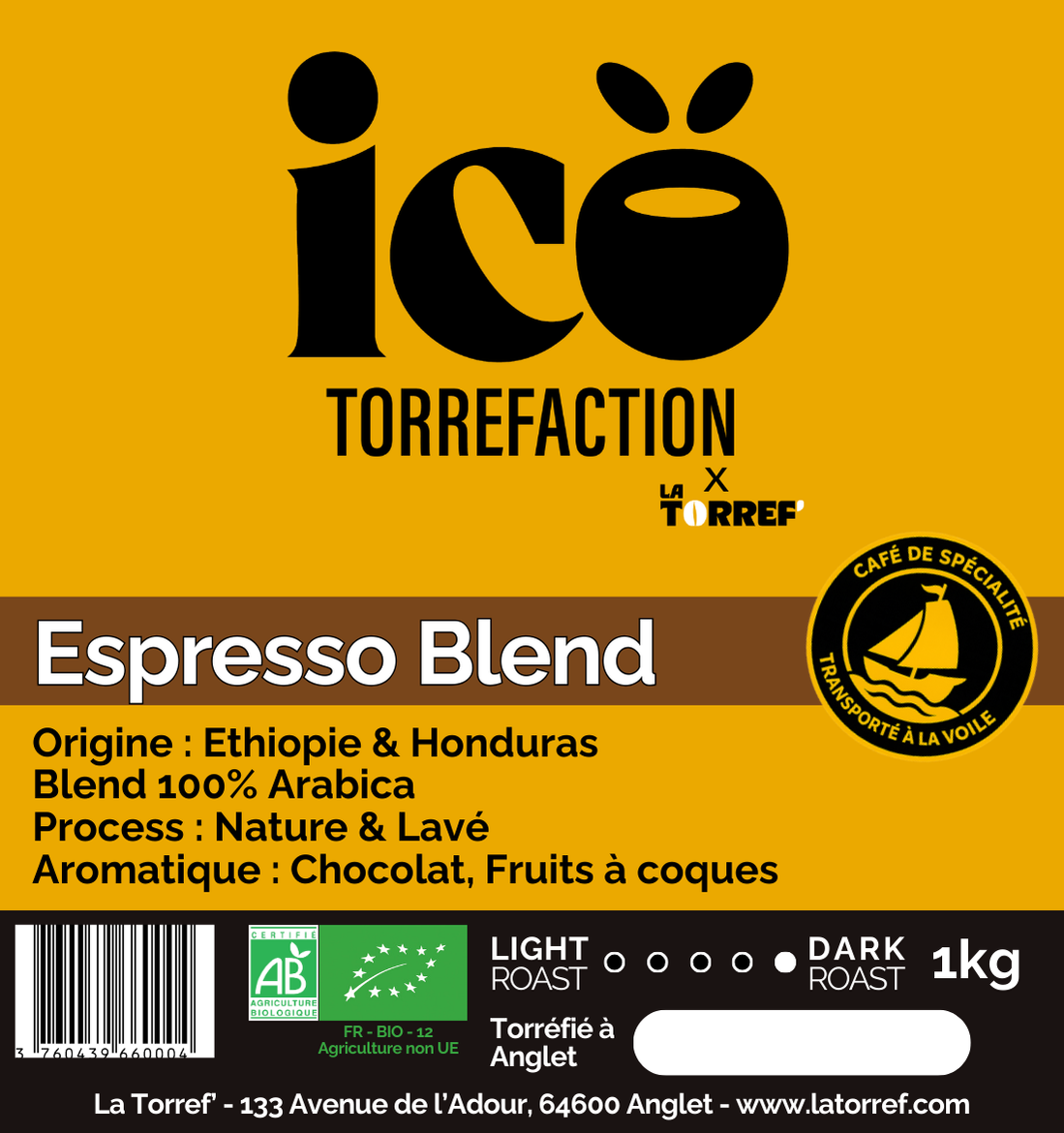 Espresso blend - Ethiopie & Honduras - Icö Torrefaction