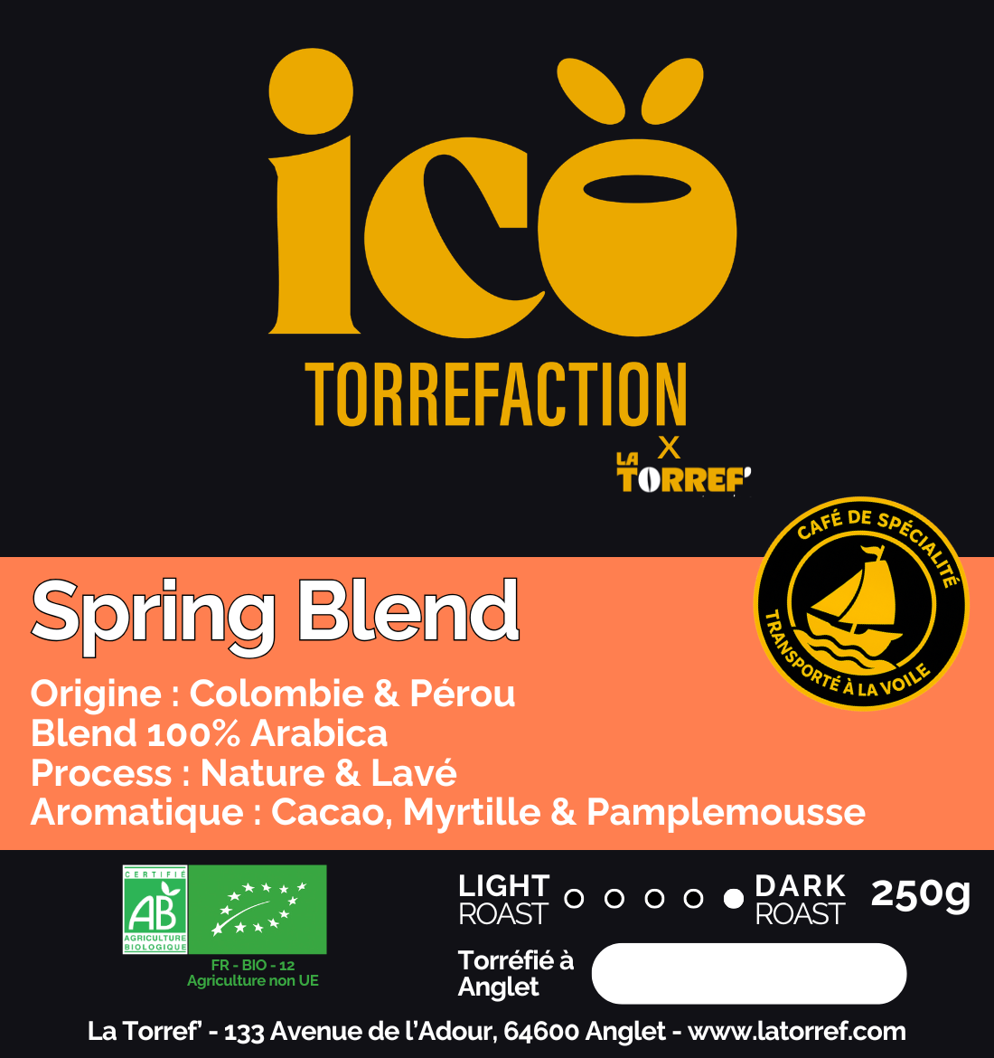 Sachet 250g Spring Blend Colombie & Pérou — Icö Torréfaction